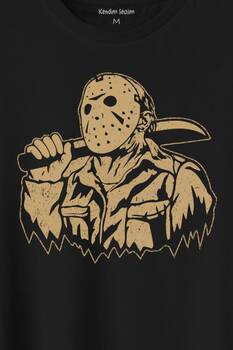 Jason 13. Cuma Korku Film Friday Baskılı Tişört Unisex T-Shirt