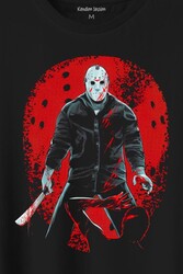 Jason 13. Cuma Korku Film Friday Cadılar Bayramı Baskılı Tişört Unisex T-Shirt - Thumbnail