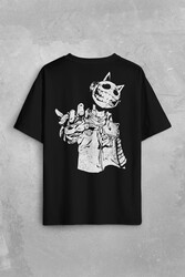 Jester J Smile Venom Gothic Maske Mask Sokak Sırt Ön Baskılı Oversize Tişört Unisex T-Shirt - Thumbnail