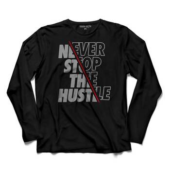 JK SOUL NEVER STOP THE HUSTLE UZUN KOLLU TİŞÖRT