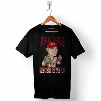 John Cena Never Give Up Wwe Amerikan Güreşi Baskılı Tişört Unisex T-Shirt