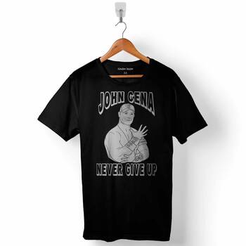 John Cena Never Give Up Wwe Amerikan Güreşi Baskılı Tişört Unisex T-Shirt