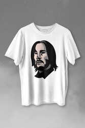 John Wick Keanu Reeves Charles Silhouette Baskılı Tişört Unisex T-shirt - Thumbnail