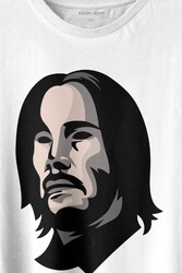 John Wick Keanu Reeves Charles Silhouette Baskılı Tişört Unisex T-shirt - Thumbnail