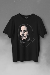 John Wick Keanu Reeves Charles Silhouette Baskılı Tişört Unisex T-Shirt - Thumbnail