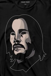 John Wick Keanu Reeves Charles Silhouette Uzun Kollu Tişört Baskılı T-Shirt - Thumbnail