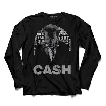 JOHNNY CASH COUNTRY MUSIC SHE USED TO LOVE ME UZUN KOLLU TİŞÖRT