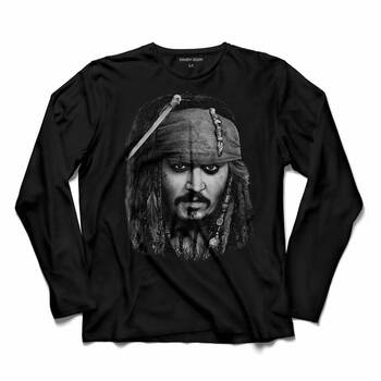 JOHNNY DEPP JACK SPARROW KARAYİP KORSANLARI UZUN KOLLU TİŞÖRT