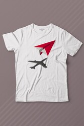 Kağıt Uçak Hayaller Hayatlar Fly Pilot Baskılı Tişört Çocuk T-shirt - Thumbnail