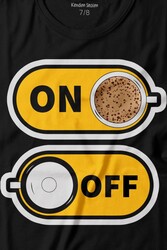 Kahve On Off Coffee Baskılı Tişört Çocuk T-shirt - Thumbnail