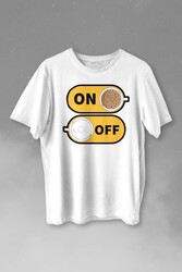 Kahve On Off Coffee Baskılı Tişört Unisex T-shirt - Thumbnail