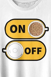 Kahve On Off Coffee Baskılı Tişört Unisex T-shirt - Thumbnail