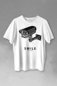 Kamera Smile Selfie Big Brother Baskılı Tişört Unisex T-shirt