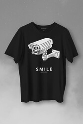 Kamera Smile Selfie Big Brother Baskılı Tişört Unisex T-Shirt - Thumbnail