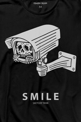 Kamera Smile Selfie Big Brother Uzun Kollu Tişört Baskılı T-Shirt - Thumbnail