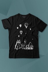 Kapadokya Nevşehir Peri Bacaları Cappadocia Baskılı Tişört Çocuk T-shirt - Thumbnail