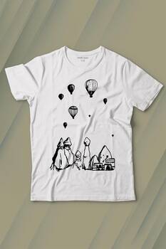 Kapadokya Nevşehir Peri Bacaları Cappadocia Baskılı Tişört Çocuk T-shirt