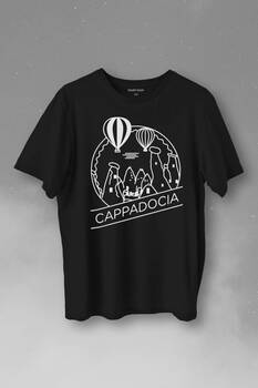 Kapadokya Nevşehir Peri Pacaları Cappadocia Baskılı Tişört Unisex T-Shirt