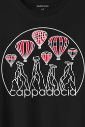 Kapadokya Nevşehir Peri Pacaları Cappadocia Baskılı Tişört Unisex T-Shirt - Thumbnail