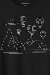 Kapadokya Nevşehir Peri Pacaları Cappadocia Baskılı Tişört Unisex T-Shirt - Thumbnail