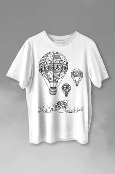 Kapadokya Nevşehir Peri Pacaları Cappadocia Baskılı Tişört Unisex T-shirt