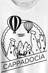 Kapadokya Nevşehir Peri Pacaları Cappadocia Baskılı Tişört Unisex T-shirt - Thumbnail