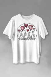 Kapadokya Nevşehir Peri Pacaları Cappadocia Baskılı Tişört Unisex T-shirt - Thumbnail