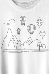 Kapadokya Nevşehir Peri Pacaları Cappadocia Baskılı Tişört Unisex T-shirt - Thumbnail