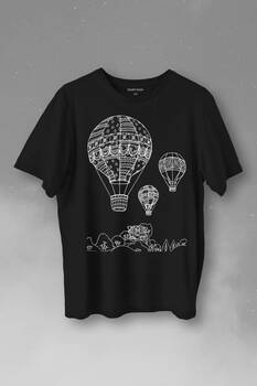 Kapadokya Nevşehir Peri Pacaları Cappadocia Baskılı Tişört Unisex T-Shirt