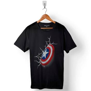 Kaptan Amerika Captain America 3D 3 Boyutlu Baskılı Tişört Unisex T-Shirt