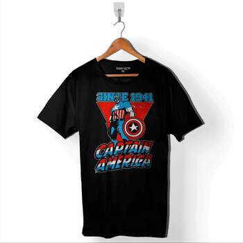 Kaptan Amerika Captain America Since 1941 Baskılı Tişört Unisex T-Shirt