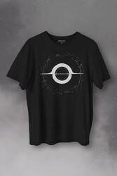 Kara Delik Uzay Zaman Galaksi Karadelik Baskılı Tişört Unisex T-Shirt - Thumbnail