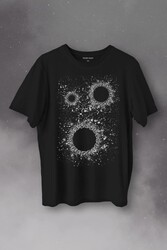 Kara Delik Uzay Zaman Galaksi Karadelikler Cosmos Kümesi Baskılı Tişört Unisex T-Shirt - Thumbnail