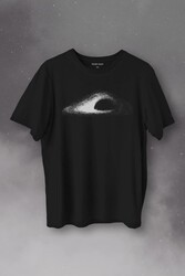 Kara Delik Uzay Zaman Galaksi Karadelikler Cosmos Kümesi Baskılı Tişört Unisex T-Shirt - Thumbnail