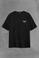 Kargalar Sürüyle Kartallar Yalnız Uçar Kartal Kafa Sırt Ön Baskılı Oversize Tişört Unisex T-Shirt - Thumbnail