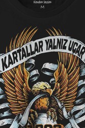 Kartal Kartallar Yalnız Uçar Baskılı Tişört Unisex T-shirt - Thumbnail