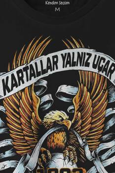 Kartal Kartallar Yalnız Uçar Baskılı Tişört Unisex T-shirt