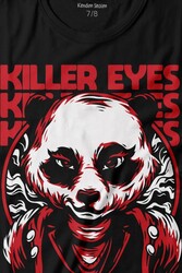 Katil Gözler Killer Eyes Panda Baskılı Tişört Çocuk T-shirt - Thumbnail