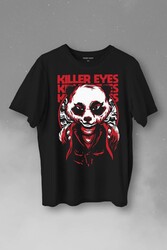 Katil Gözler Killer Eyes Panda Baskılı Tişört Unisex T-Shirt - Thumbnail