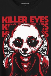 Katil Gözler Killer Eyes Panda Baskılı Tişört Unisex T-Shirt - Thumbnail