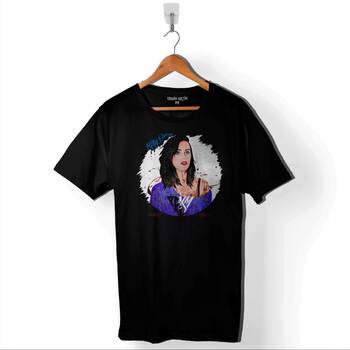 Katy Perry Kissed Gırl Keti Peri Fotoğraflı Resimli Baskılı Tişört Unisex T-Shirt