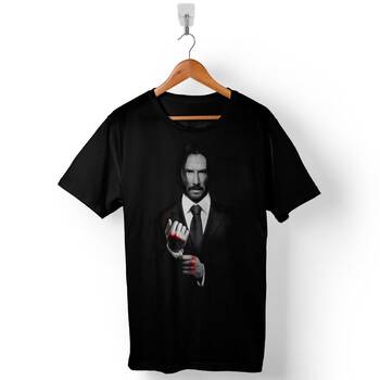 Keanu Reeves John Wick Be Kind To Animals I Kill You Baskılı Tişört Unisex T-Shirt