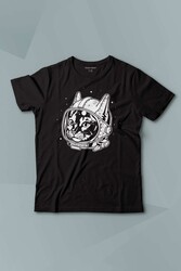 Kedi Kozmonot Meow Astronot Cat NASA Uzay Baskılı T-shirt Çocuk Tişört - Thumbnail