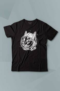 Kedi Kozmonot Meow Astronot Cat NASA Uzay Baskılı T-shirt Çocuk Tişört