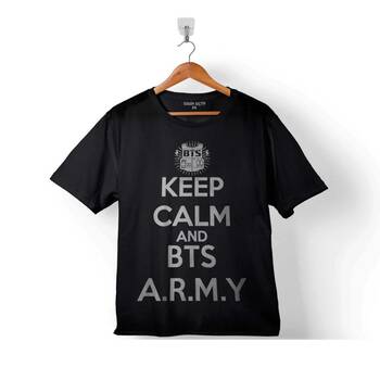 KEEP CALM AND BTS ARMY LOGO BANGTAN BOYS ÇOCUK TİŞÖRT