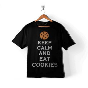 KEEP CALM AND EAT COKIES KURABİYE PASTA ÇOCUK TİŞÖRT