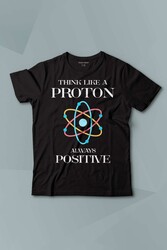 Kısa Kollu Çocuk Tişört Think Like A Proton Always Positive Fizik Evrim Baskılı Tişört - Thumbnail