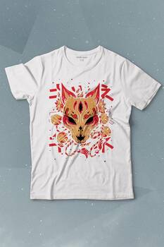 Kitsune Mask Japanese Japon Kültür Baskılı Tişört Çocuk T-shirt