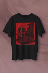 Klasik Araba Retro Vintage Classic Car Motor Baskılı Tişört Unisex T-Shirt - Thumbnail