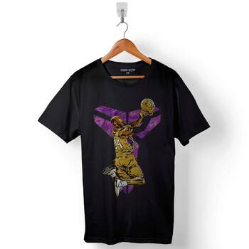 Kobe Bryant Black Mamba Logo Nba Basketball Baskılı Tişört Unisex T-Shirt